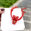 Cuerda Roja para el Cabello de Alto Valor de Año Nuevo Anillo para el Cabello del Año de Esta Vida Pulsera de Cuerda Roja Tigre Accesorios para la Cabeza de Celebración Cibernética Accesorios Simples para el Cabello