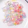 Ponto de fábrica transparente coração doce chaveiro brincos resina jóias acessórios diy gota cola celular caso patch