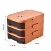 Caja de Huevos para Mantener Frescos en el Refrigerador, Caja de Almacenamiento de Huevos de Plástico de Grado Alimenticio, Tipo Cajón, Gran Capacidad, Rodamiento Automático