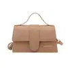 Bolso de Mujer 2025 Verano Nuevo Nicho Tendencia Bolso de Mano para Mujer Color Sólido Textura de Moda Bolso Cuadrado Pequeño de un Solo Hombro