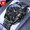 Reloj de Cuarzo Multifuncional Marca Olevs Impermeable de Negocios para Hombre Logo Personalizado Adecuado para Medio Oriente, Europa y los Estados Unidos
