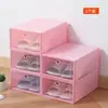 Caixa de Armazenamento de Sapatos Transparente de Plástico PP com Tampa Flip-Top, Caixa de Armazenamento de Sapatos Doméstica Montável, Fábrica de Sapateira à Prova de Poeira e Umidade