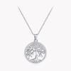 Collar creativo de moissanita con forma de árbol de la vida de Amazon Europa y América, cadena de suéter de plata de ley con personalidad femenina, venta al por mayor transfronteriza