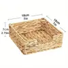 Marco de Tejido de Paja de Calabaza de Agua Artesanal Creativo Caja de Mimbre para Almacenamiento Portarrollos de Papel Tissue Servilletas para Sala de Estar Dormitorio