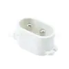 Db-8 Blanco Figura-8 Adaptador de Enchufe Hembra de 2 Agujeros Adaptador de Enchufe Figura-8 Enchufe Figura-8 para Afeitadora 2.5A250