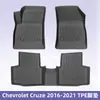 Tapetes de Piso TPE para Chevrolet Cruze 2016-2021 Material 3D para Todas as Estações Tapete de Porta-Malas