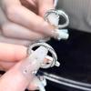 Anillo abierto con diseño de nicho, de circonita cúbica francesa plisada, con personalidad irregular, moderno y combinable para mujer.