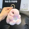 Chaveiro Pingente Coelho Rex Fofo para Carro Brinquedo de Pelúcia Desenho Animado Decoração de Bolsa Coelho
