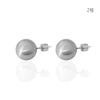 Brincos de bola de metal escovado fosco femininos estilo francês design de nicho luxo leve simples que combinam com tudo brincos de pino prateados foscos