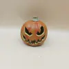 Linterna de Calabaza Artificial de Halloween con Cara Sonriente, Accesorios Decorativos de Plástico Luminosos, Adornos para Escena Exterior de Casa Embrujada, Adornos de Modelo