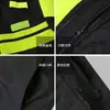 Impermeable de Algodón Reflectante Plus para Tráfico de Servicio Rescate Engrosado Protección contra el Frío de Emergencia Ropa de Algodón Cálida Conjunto de Impermeable Engrosado para Tráfico