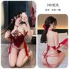 Conjunto de Lencería Sexy Noche Larga con Bordado de Estilo Antiguo, Uniforme Apasionado de No Quitar, Tentación de Deseo Puro 2402