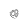 Anillo Geométrico Exagerado con Calados de Acero de Titanio Europeo y Americano para Mujer Anillo de Acero de Titanio Oro Real 18K Hip-Hop Ins de Moda