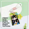 Nuevo estilo tarjetero para niñas, gafete de identificación de estudiante, funda para tarjeta con cordón para cuello anti-pérdida, protector de tarjeta de identificación unisex, estuche rígido