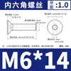 Acero Inoxidable 304 Cabeza Plana Hexagonal Din7991 Cabeza Avellanada el Tornillo de Rosca Completa Dongming M3M4M5M6-M12