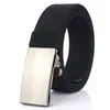 Cinto de lona masculino de nylon com fivela automática sem furos e sem dentes, casual, para todos os estilos, coreano, atacado