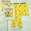 Pijama de Verano para Niños Conjunto de Tres Piezas con Camiseta de Manga Corta, Shorts y Pantalones Largos para Niños y Niñas Ropa de Casa de Dibujos Animados para Niños Pequeños y Medianos Estilo de Dibujos Animados