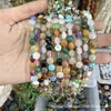 Piedra de Tigre Natural Ágata Cristal Cuentas Sueltas Piedra Mixta Cuentas Redondas Accesorios para Joyería DIY Transmisión en Vivo Transfronteriza Venta Caliente