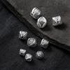 Pulseira geométrica de prata tailandesa retrô S925 com contas de diamante, pulseira de contas, acessórios de joalheria DIY feitos à mão, atacado T0205