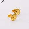 Pendientes de acero inoxidable con soporte de perla estilo hipster coreano diy para mujer chapados en oro tamaño múltiple pendientes semiacabados al por mayor