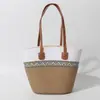 Bolsa de Palha Trançada, Popular para Primavera e Verão, Férias na Praia, Bolsa Tote Casual, Grande Capacidade, Leve e Conveniente para Viagens ao Ar Livre, Proteção Solar