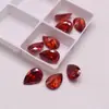 Zirconia Cúbica Naranja-Rojo en Forma de Pera, Piedra Suelta de Circonia Cúbica, Rhinestone de Rubí Naranja en Forma de Gota de Agua, Piedra para Accesorio de Joyería