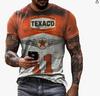 Camiseta masculina quente de comércio exterior transfronteiriço AliExpress nova impressão digital retrô 3D slim fit camiseta masculina e feminina