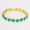 Pulseira de Alta Qualidade Pulseira de Cristal Azul Pulseira Europeia e Americana Acessível Luxo Elegante Estilo Frio Pulseira de Liga Leve Feminina Fábrica Atacado