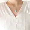 Collar con colgante de concha blanca estilo ins diseño nicho cadena para clavícula de dama joyería de acero de titanio que no se decolora venta al por mayor