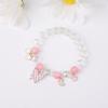 Pulseira de Cristal Cão Canela Ins para Meninas Sanrio Casal Cristal Cristal Rosa Pulseira Floral Estudante Melhor Amigo Presente