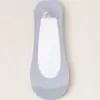 Calcetines de Hilo de Hielo Tipo Barco con Malla, Suela de Algodón, Antideslizantes, Estilo Delgado de Verano, Invisibles de Corte Bajo para Tacones Altos para Mujer, Tallas Grandes