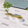Combinación de macetero de acero inoxidable para exteriores, divisor de calle comercial, canaleta para flores, parterre, tienda de té con leche, calle de snacks, soporte de hierro para flores exterior