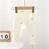Pantalones de Algodón Puro para Recién Nacidos con Velcro, Ropa Interior Térmica para Bebé para Todas las Estaciones, Ajustados Sin Costuras Clase A