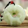 Novo Pingente de Jade Verde e Branco Natural, Doze Signos do Zodíaco, Fivela da Paz Unissex, Pingente de Jade do Zodíaco, Marca 12 Signos do Zodíaco