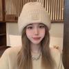 Touca Tricotada Jacquard Vintage com Amarração para Mulheres, Outono e Inverno Quente e à Prova de Frio, Gorro Tricotado que Afina o Rosto