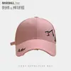 Gorra Corea del Sur Mujer Verano Bordado Letra Cabeza Grande Copa Dura Gorra de Béisbol Estilo Coreano Protector Solar Cara Descubierta Gorra Pequeña para Hombre