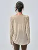 Cubierta Deportiva Ligera Transpirable de Manga Larga para Primavera y Otoño para Mujer, Top Holgado de Yoga, Ropa Exterior de Camiseta para Pilates, Fitness, Running