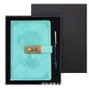 Kit especial transfronteiriço para caderno com cadeado retrô a5, caixa de presente com cadeado, diário espesso, livro de anotações criativo manual