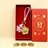 Llavero de Oro Puro 999 con Forma de Moneda Colgante para Bolso Venta al por Mayor Recuerdo Promoción en Transmisión en Vivo Regalo