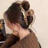 Pinza para el cabello de felpa de invierno con lazo Retro Elegante para la parte posterior de la cabeza Pinza de tiburón Estilo coreano Ins Accesorios para el cabello de agarre de alta gama