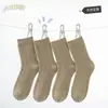 Meias de Cânhamo, Comprimento Médio da Panturrilha, Unissex, Estilo Casal, Meias para Todas as Estações, Absorventes de Suor, Respiráveis, Antiderrapantes, Meias de Cano Médio para Homens e Mulheres, com um Toque Jovem