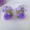 Acessórios de Cabelo Flor de Colza Fresca Pastoral Infantil, Laços de Cabelo Doces para Escola, Cordas de Cabelo Florais para Palco de Performance
