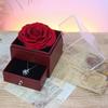 Caja de Joyería Caja de Almacenamiento Flor Eterna de Rosa Cubierta Acrílica Navidad Amazon Más Vendido Caja de Regalo para el Día de San Valentín