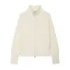 Familia Z Comercio Exterior Transfronterizo Spot Estilo Europeo Ropa de Mujer 2026 Otoño Nueva Llegada Chaqueta Cremallera Doble Cuello Alto Tejido