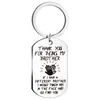 Nueva moda en joyería de Amazon para mi hermano llavero de regalo de acero inoxidable adornos de personalidad simples