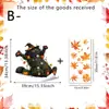 Adornos de hojas de arce para otoño, pegatinas electrostáticas transparentes para vidrio, mascotas lindas, cosecha abundante, pegatinas electrostáticas transparentes para pared al por mayor