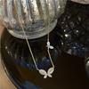 Elegante Collar Apilado de Perlas y Pedrería Francesa para Mujer Ópalo Micro-incrustado Mariposa Cadena Clavícula Gargantilla Apilada