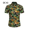 2023 Comercio Exterior Transfronterizo Nueva Camisa de Manga Corta para Hombre Estilo Coreano Moda Juvenil Casual Camisa Estampada para Hombre