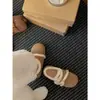 Sapatos de Algodão Neve Quentes Acolchoados de Veludo Retrô Brancos para Uso Externo de Inverno Feminino 2025 Novos Sapatos Birkenstock com Sola Macia para Aumentar a Altura