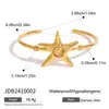 Pulseira Ondulada Oca Estilo Oceano Europeu e Americano Wanxing Aço Inoxidável 18K Não Desbota Pulseira Aberta Joia Exclusiva Transfronteiriça